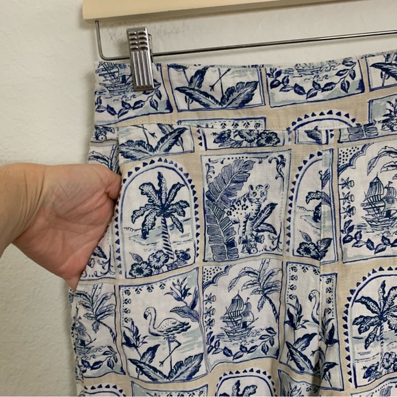 C&C California Women’s 100% Linen Relaxed Wide Leg Pant Women’s M Boho Pockets - Picture 10 of 14